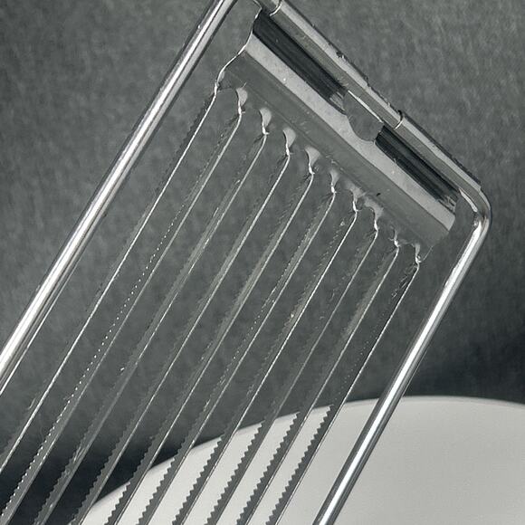 Vintage EKCO USA Tomato Slicer Kitchen Tool Parallel Blades Black Handle - Picture 9 of 12